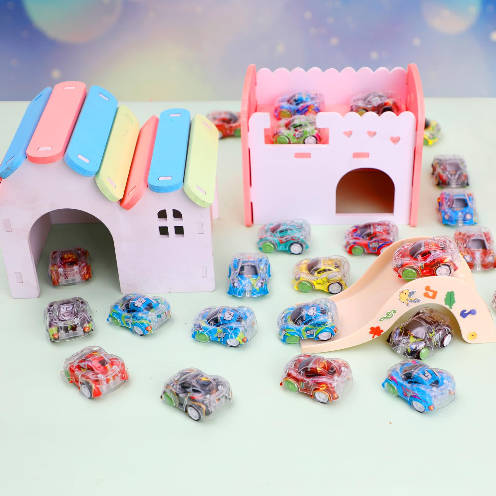 50-piece set provides ample variety for sharing and games