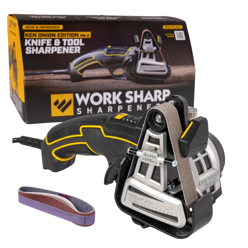 WORK SHARP Ken Onion knife sharpener front view with precision guides for sharp edges