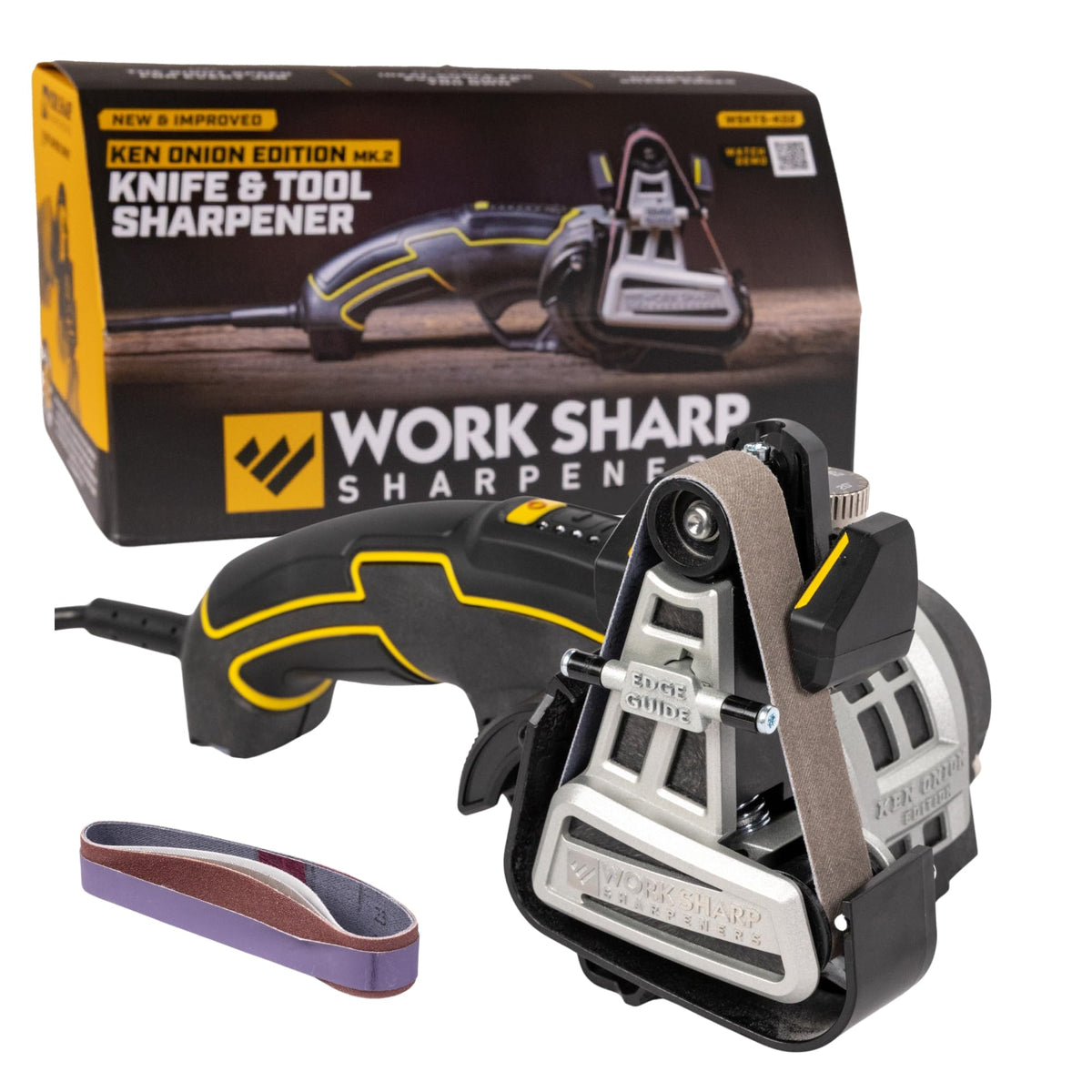 WORK SHARP Ken Onion knife sharpener front view with precision guides for sharp edges