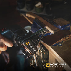 Two-speed motor demonstration highlighting power and control for tougher sharpening