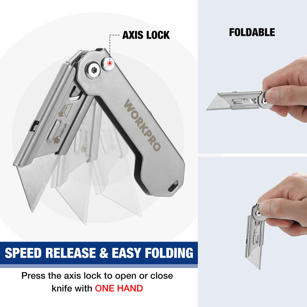 WORKPRO EDC lightweight design enhances pocket carry and all-day comfort.