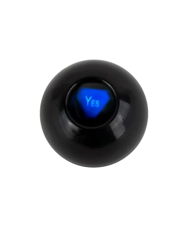 World's Smallest Magic 8 Ball close-up, durable classic black finish for everyday carry.