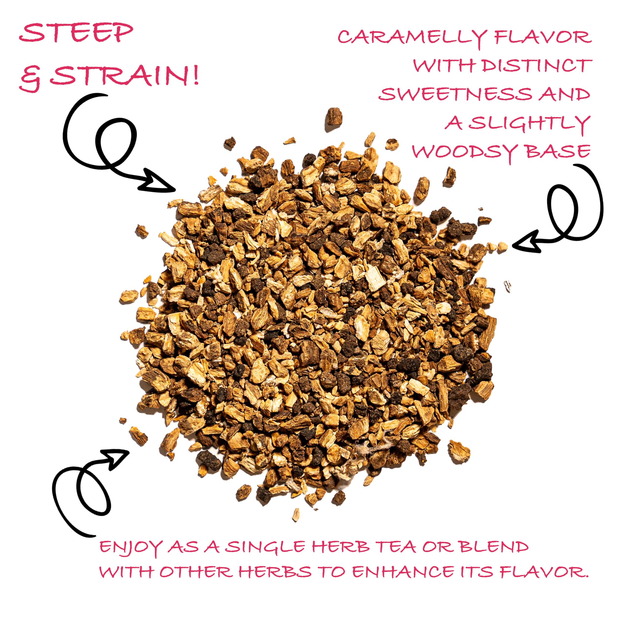 Worldwide Botanicals burdock root tea-infusion offers caffeine-free comfort and gentle digestion.