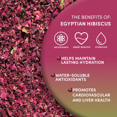 Worldwide Botanicals hibiscus tea hot cup displays amber, tangy aroma