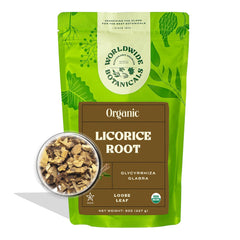 Worldwide Botanicals licorice root cut and sift for naturally sweet tea blends
