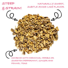 Worldwide Botanicals organic licorice root bundle ready for infusion