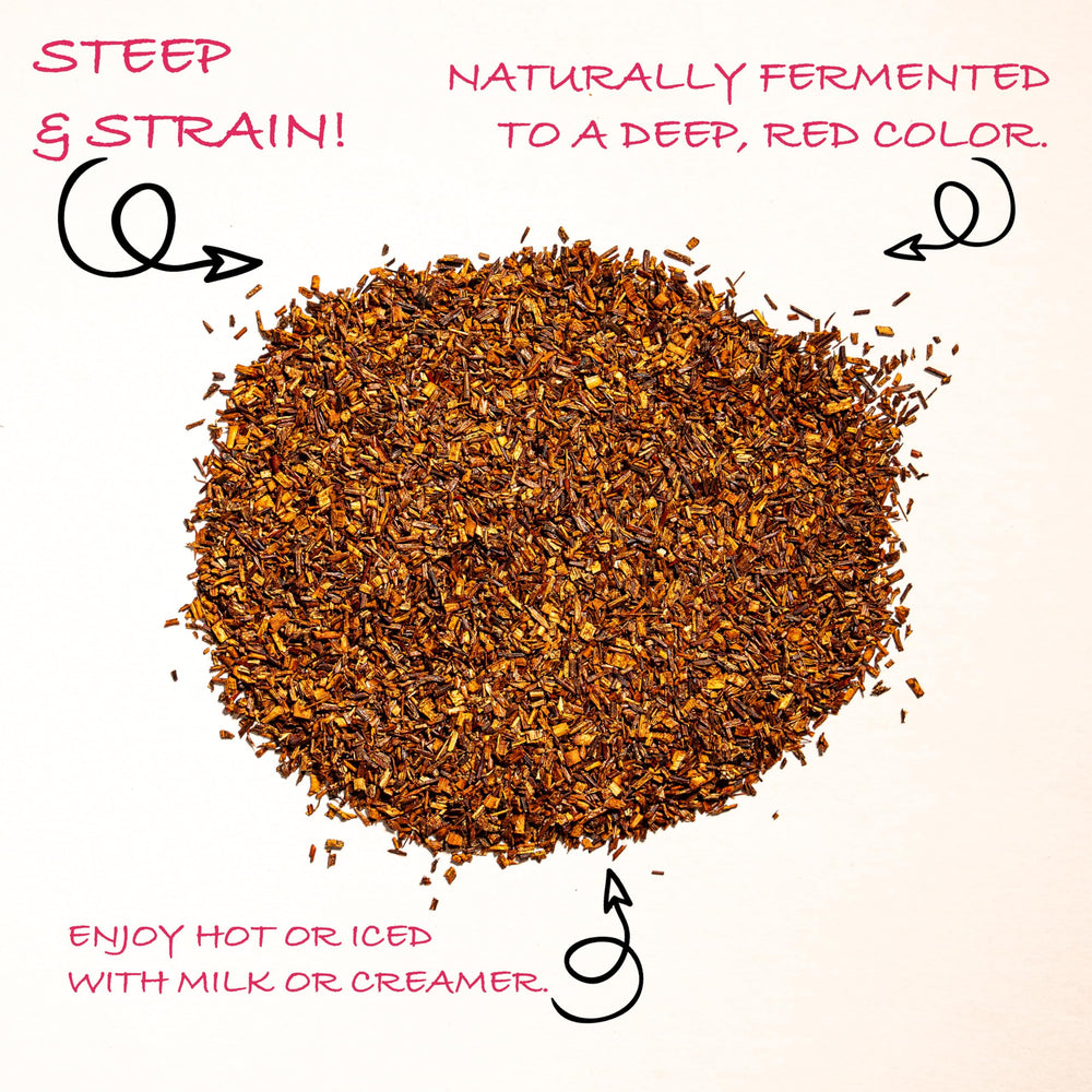 Worldwide Botanicals Organic Red Rooibos Tea from organic farms in South Africa for sustainable quality.