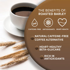 Steeped Orzo Barley yields a comforting caffeine-free beverage.