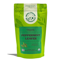 Worldwide Botanicals peppermint loose leaf with vibrant aroma