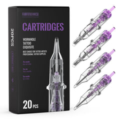 Wormhole Tattoo cartridge needles packaged for safety and freshness.