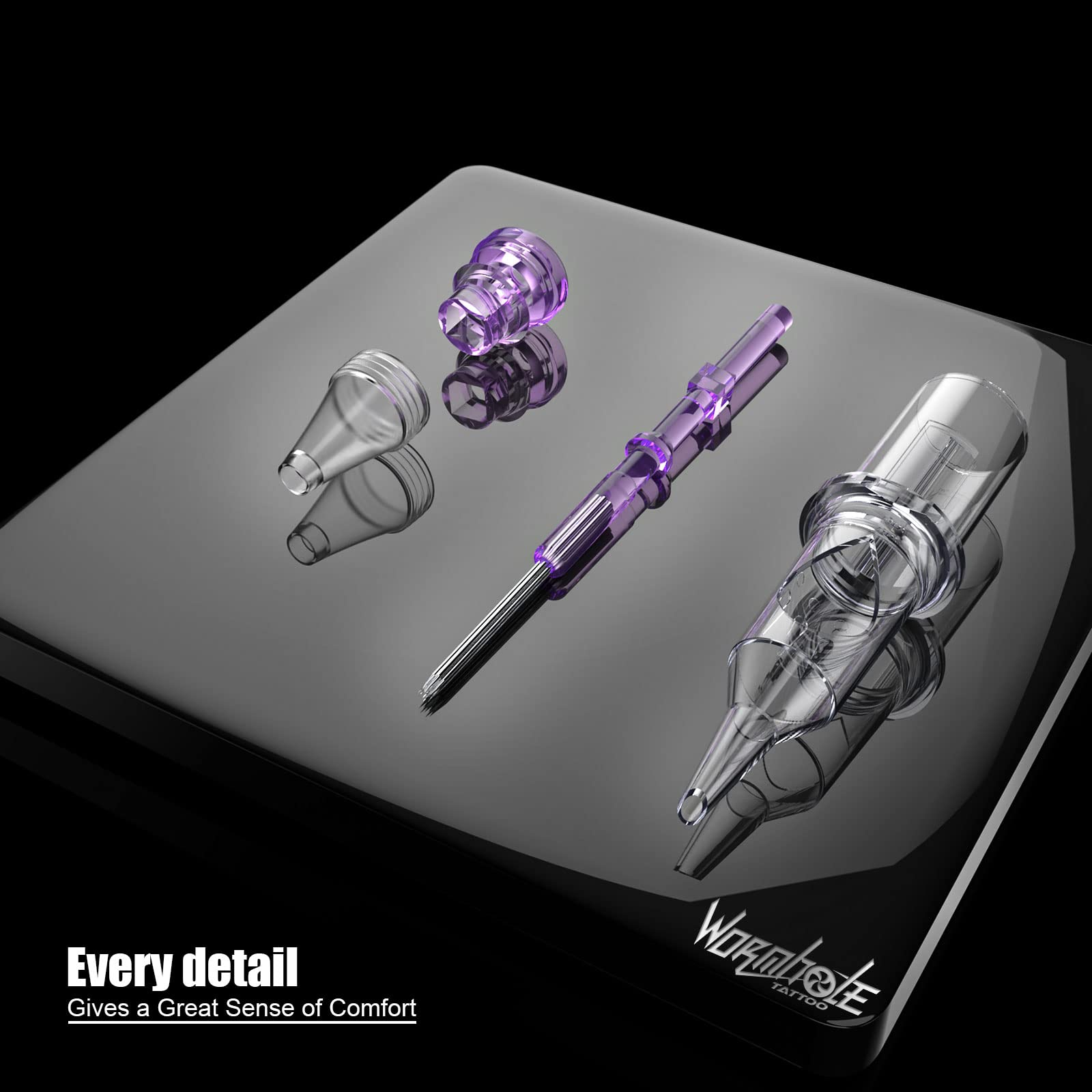Wormhole Tattoo stainless steel needles ensure durability and precision.