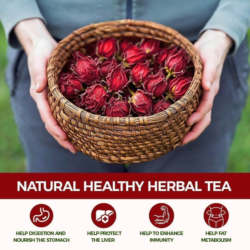 WOTIHA hibiscus tea bags color swatch reflects bright petals and pure ingredients.