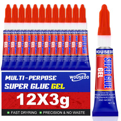 WOUSEDO 12-tubes-pack showing convenient single-use tubes for precise, mess-free repairs.
