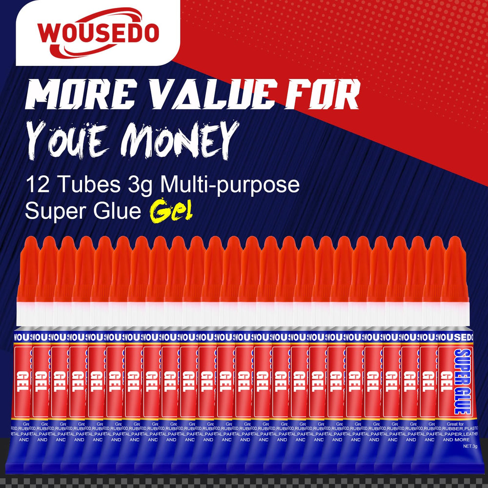 WOUSEDO all-material-adhesive bonds ceramics, metals, plastics, rubber, leather, and wood.