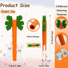 Wovinda Easter teether rabbit side view engaging baby's senses during teething