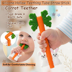 Wovinda hollow center teether with easy cleaning brush included