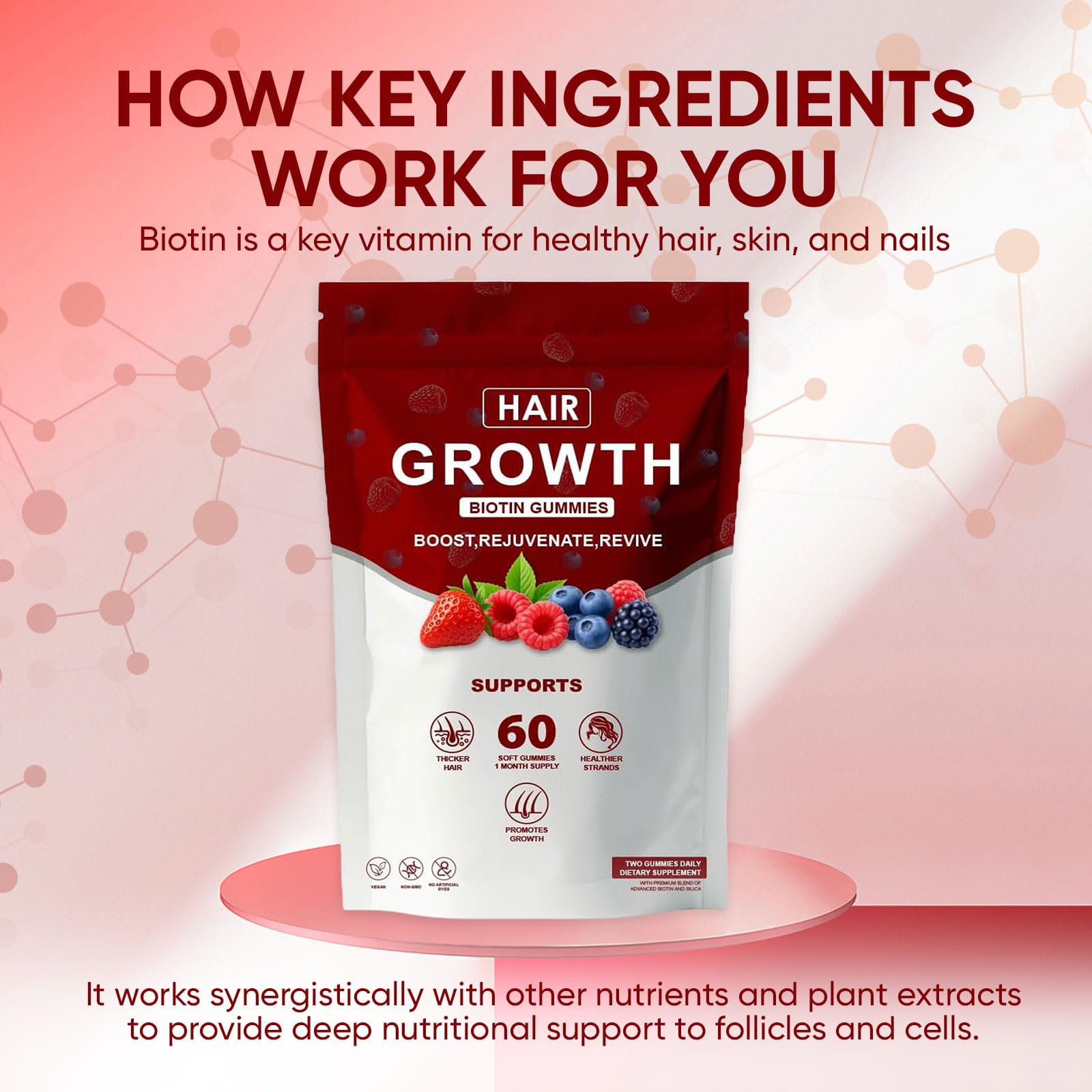 Close-up of WOVOEO Lumin berry infused formula