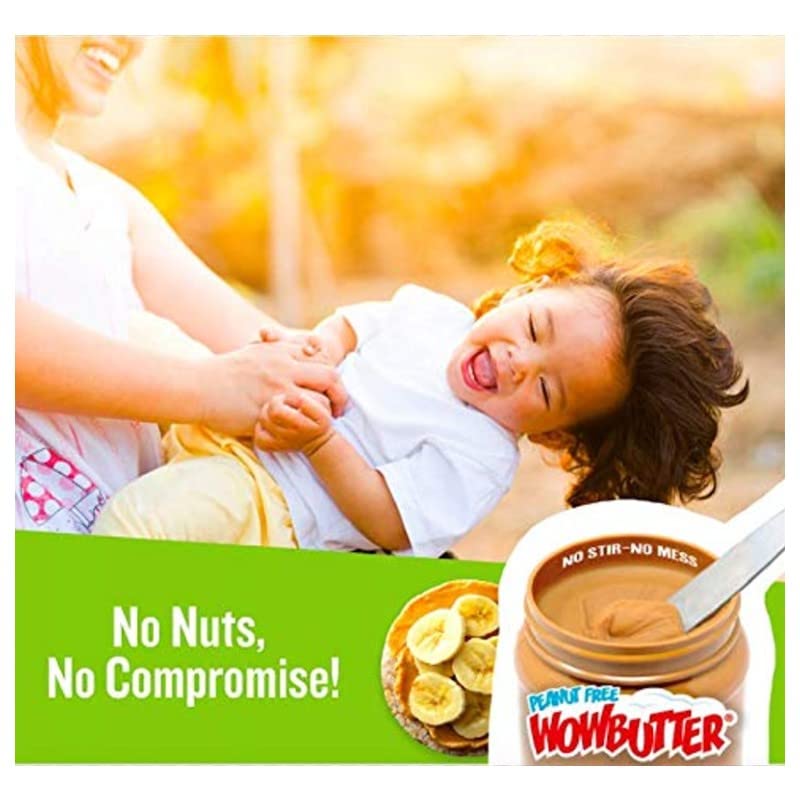 WOWBUTTER creamy spread texture shown in close-up for versatile recipes.