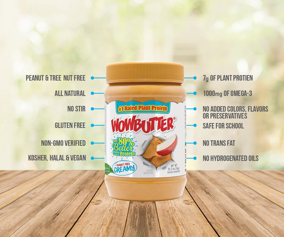 WOWBUTTER 100 percent peanut-free and tree-nut-free facility emphasizes safety.