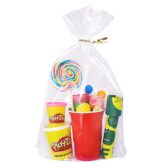 Wowfit clear bottom gusset bag showing cookies for display and freshness