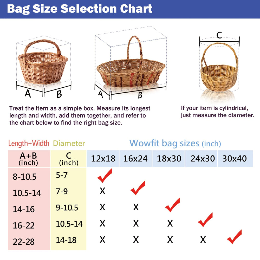 Wowfit crystal-clear cellophane 30x40 bags showcase items beautifully