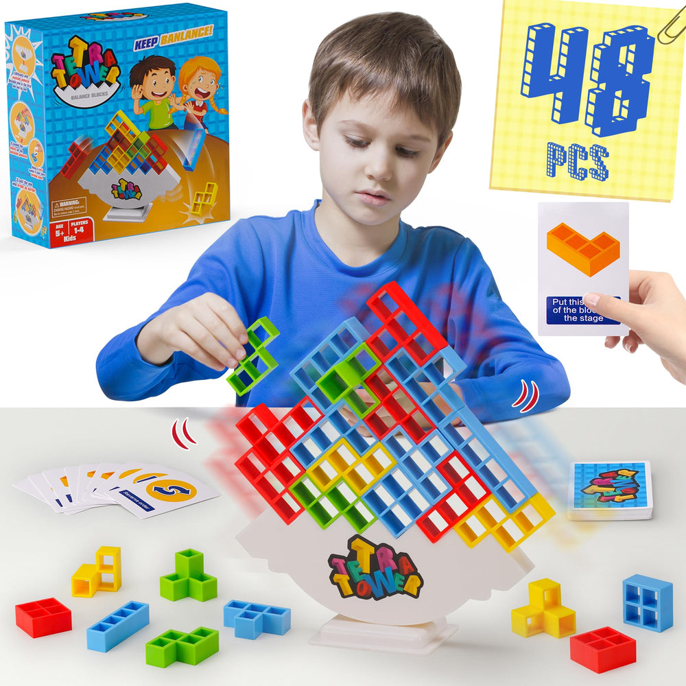 WOWNOVA Tetra Tower storage box keeps blocks and cards organized.