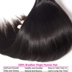 WOWQUEEN 22-inch natural black bundles display silky texture