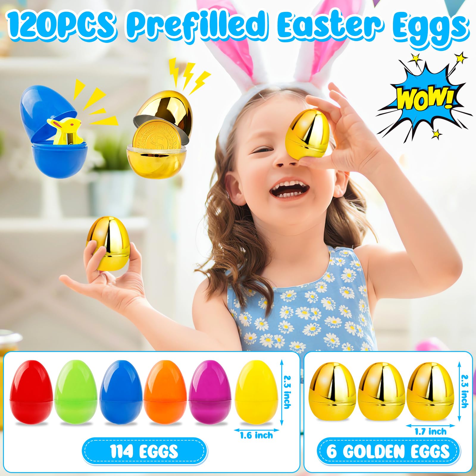 WOWSCAN variety of toy types inside eggs for interactive play