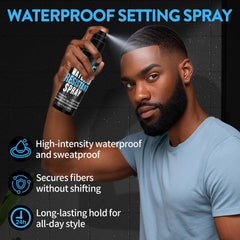 WOZUTUNT hair fiber water resistant spray focuses on the hairline for defined edges.