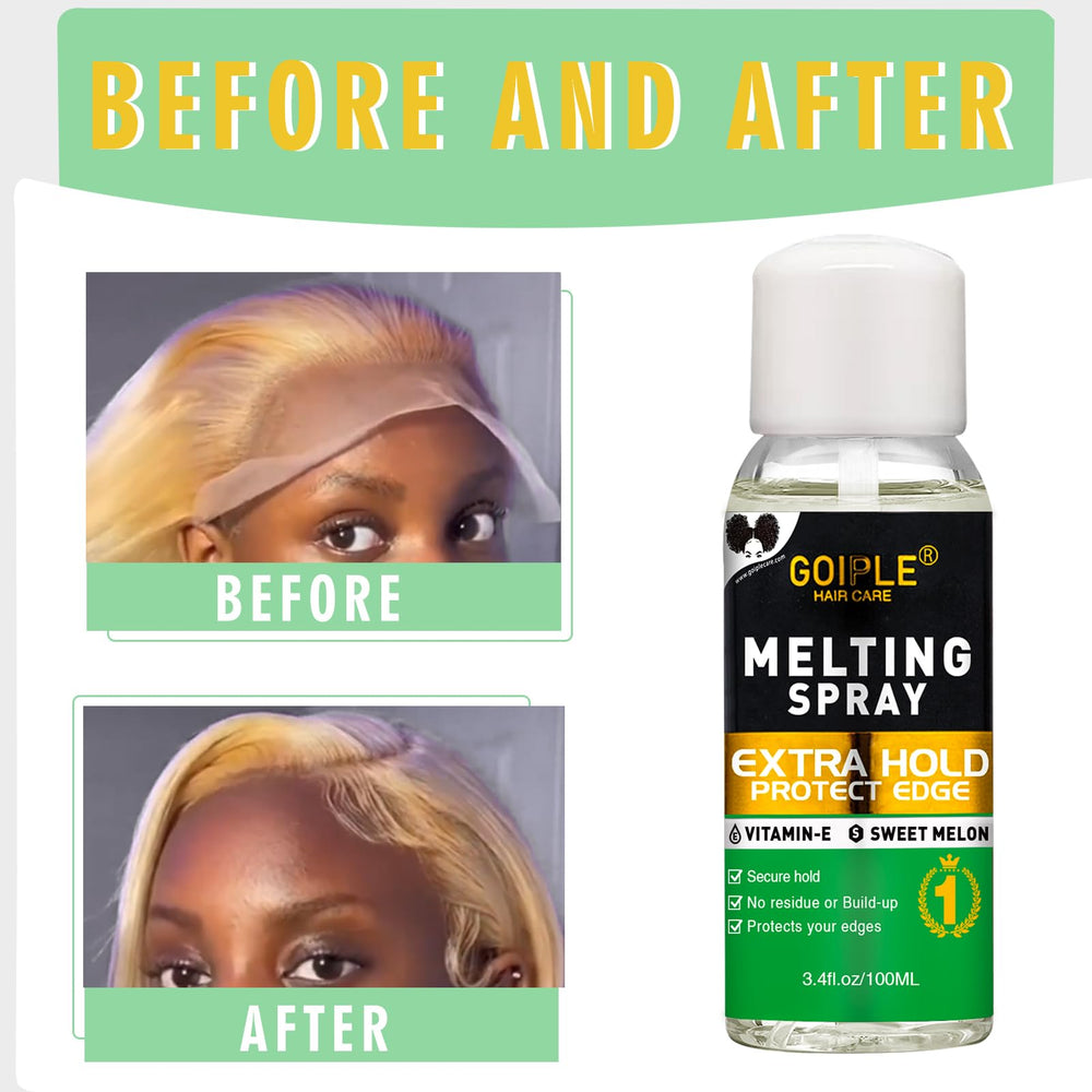 WOZUTUNT lace melting spray ingredients label highlights natural extracts