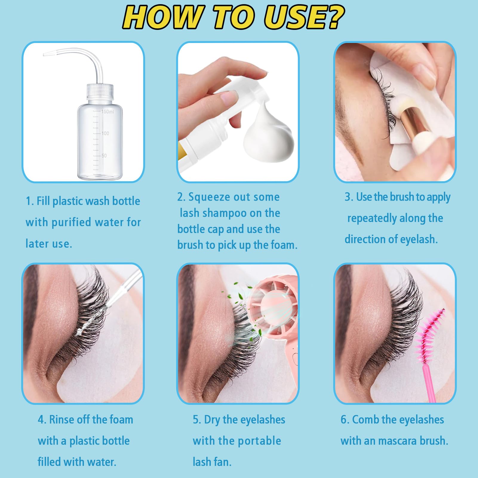 WOZUTUNT lash care in action during routine cleansing