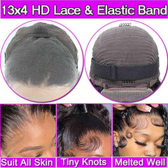 WPPIKK 13x4 lace front wig cap inside shows secure, comfortable fit.