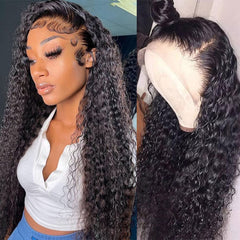 WPPIKK 22in lace front wig front view shows natural hairline for daily wear.
