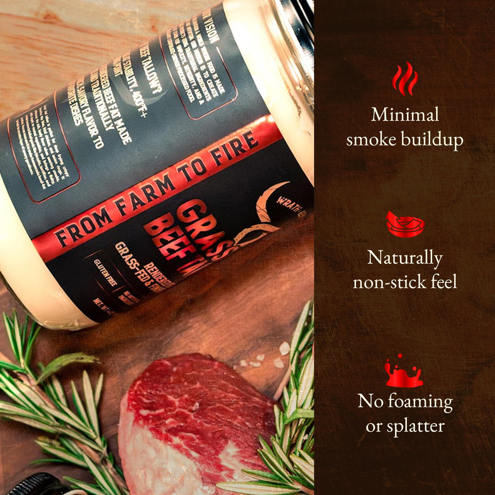 Wrath & Remedy beef tallow in baking dish enhancing crusts and fillings