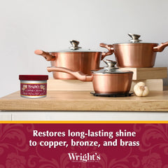 Anti-tarnish protective coating left by Wright's Copper Cream.