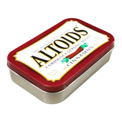 Wrigley's Altoids Cinnamon open tin with mints ready for a quick flavor lift