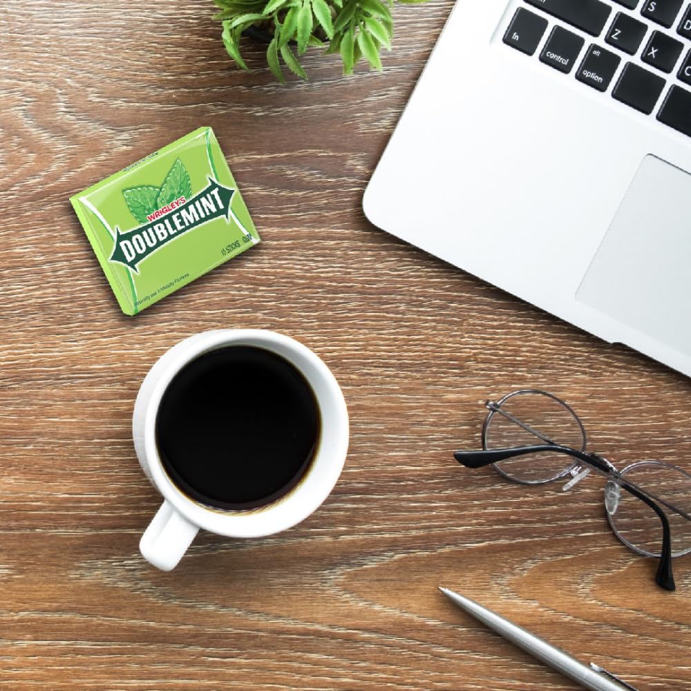 Wrigley's Doublemint gum sticks alignment signals tidy, organized storage.