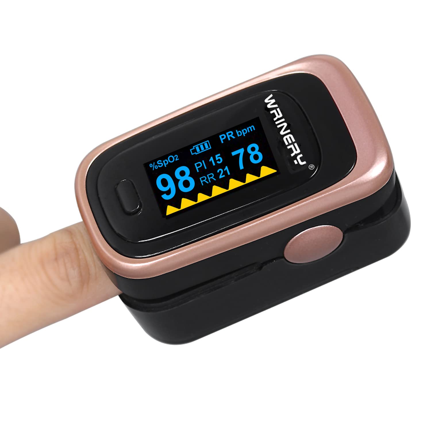 WRINERY oximeter in protective case boosts portability and durability on outdoor adventures