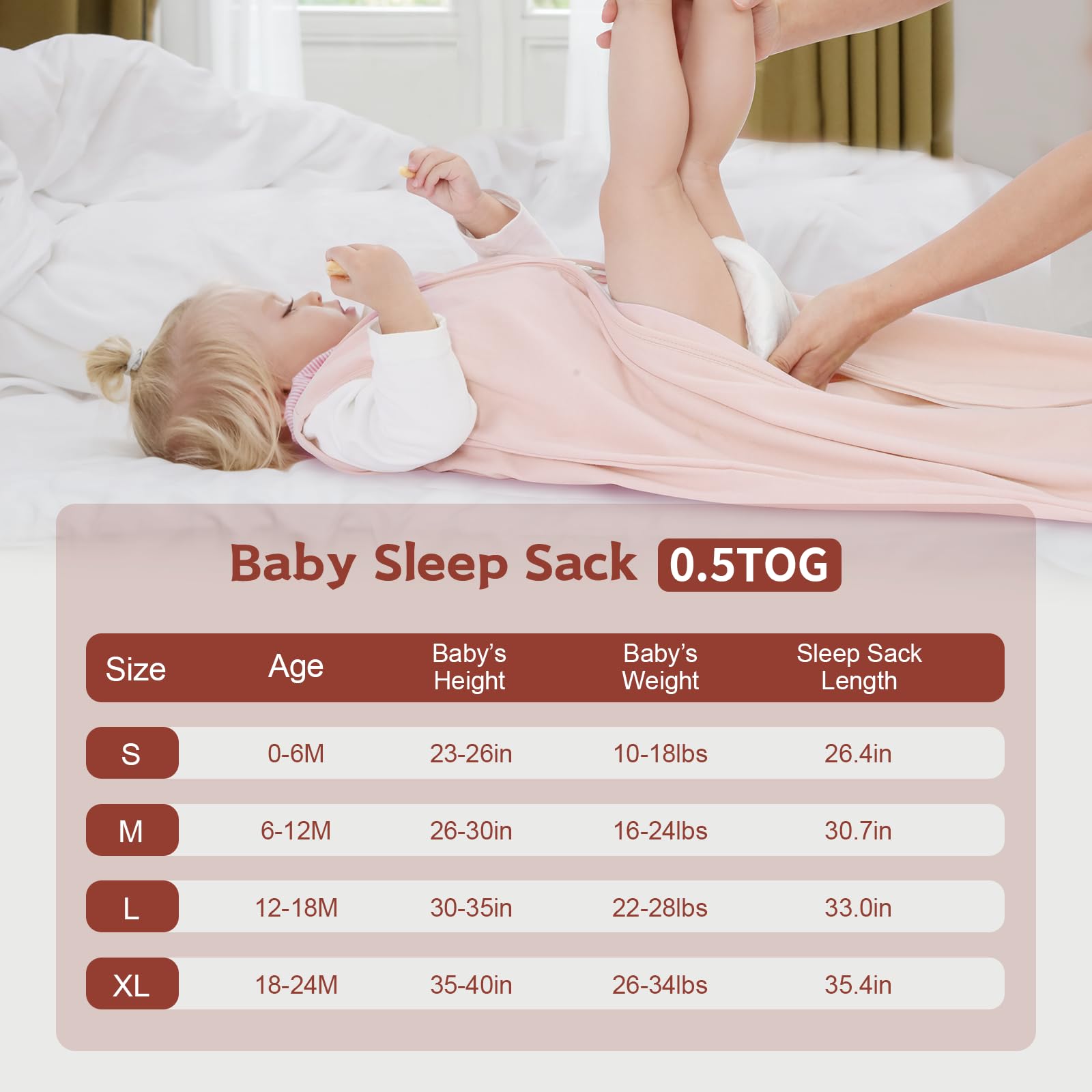 Wrrernsin sleep sack with collar zipper cover protects delicate skin.