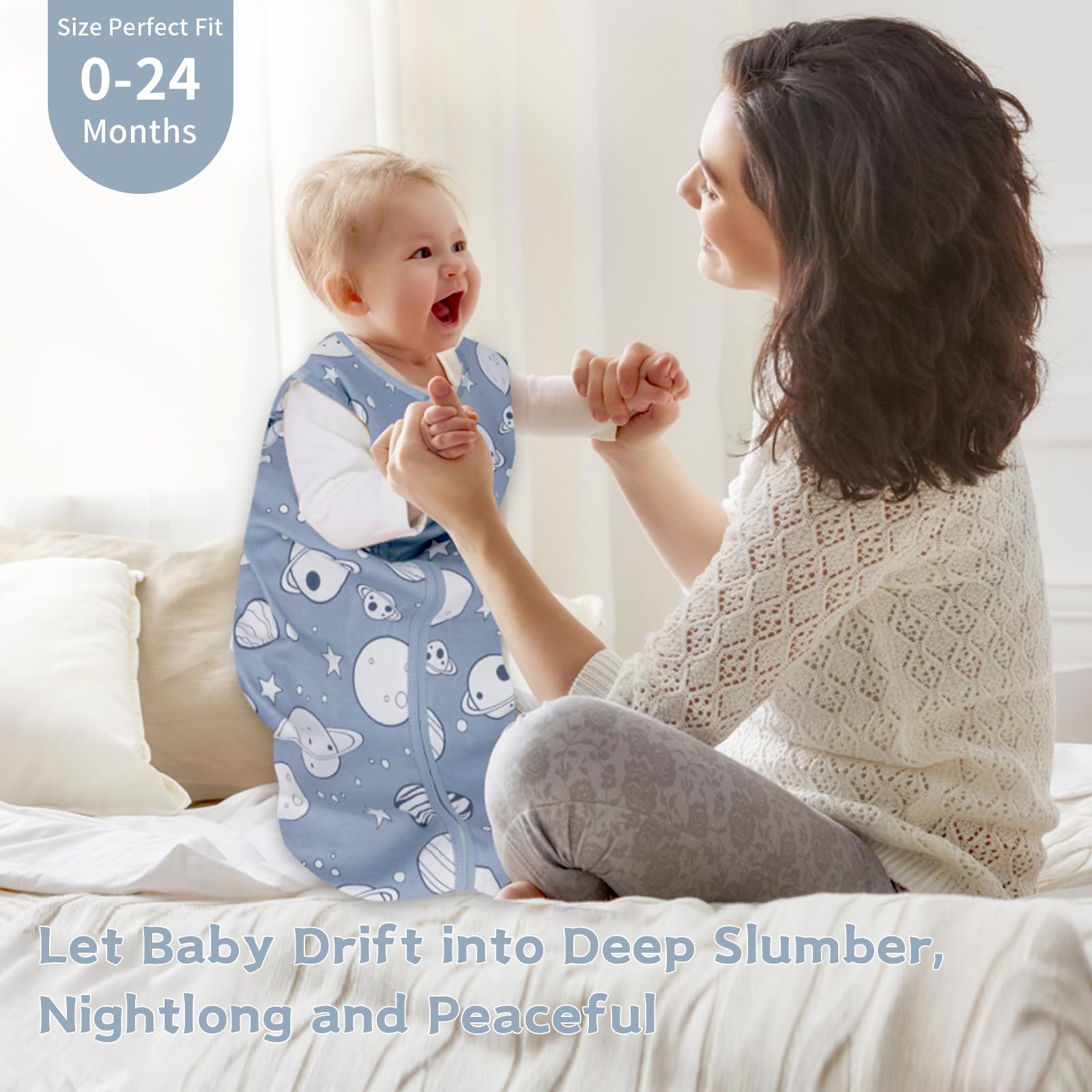 Wrrernsin baby sleep sack gift-ready set with soft cotton fabric.