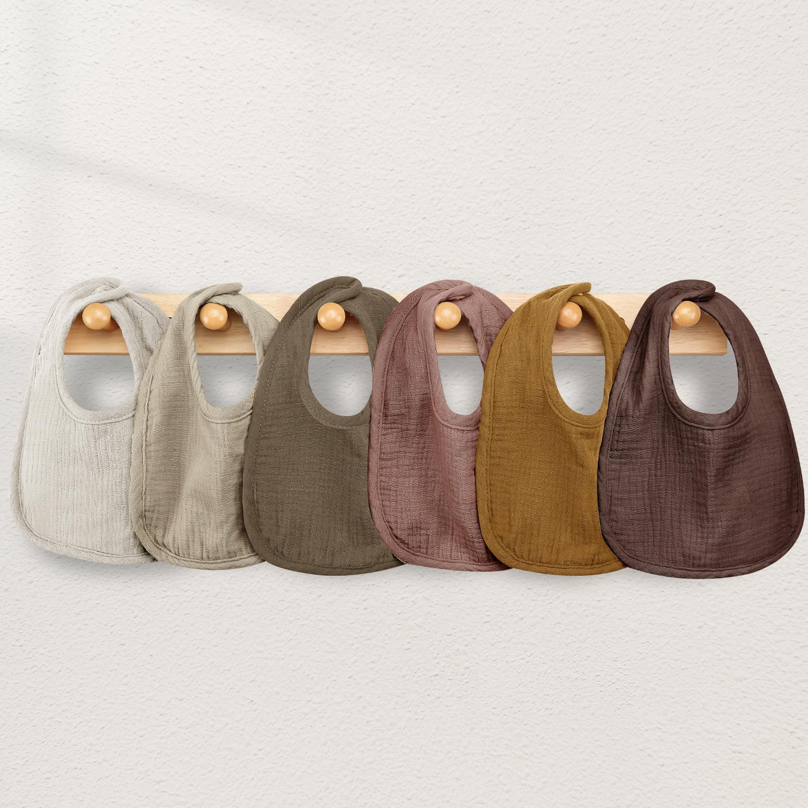 Wrrernsin muslin baby bib hand and machine-washable for busy days