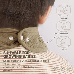 Wrrernsin muslin baby bibs teething-use design helps keep mess to a minimum