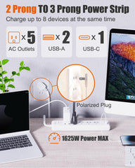 Wrxdmc 5 outlets 3 USB ports powering multiple devices from one unit