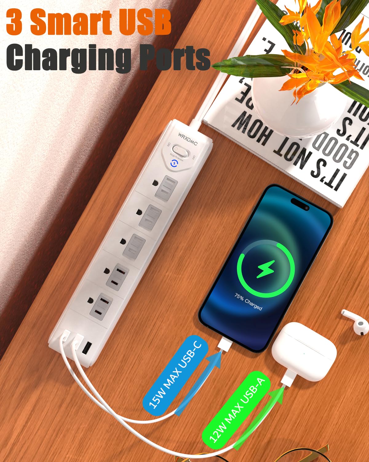 Wrxdmc USB auto-detect ports optimize charging for devices