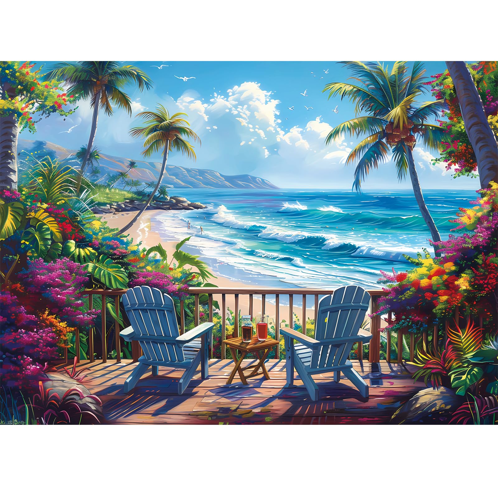 WSCXSC seaside holiday puzzle with 500 pieces for a relaxing coastal escape
