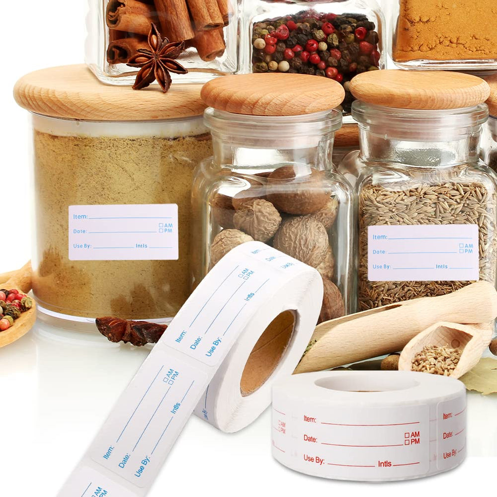 WSICSE red roll food labels provide bright, durable markings on jars and containers