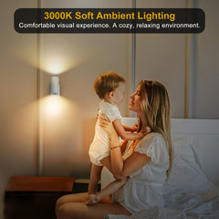 WSKVEZZA 3000K soft white glow provides gentle nighttime visibility.