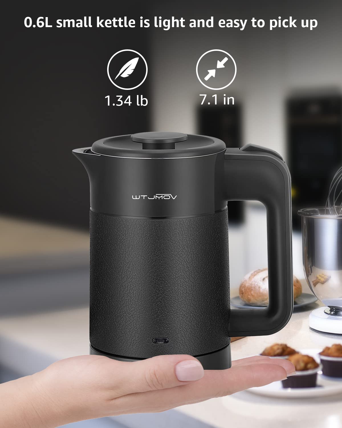 WTJMOV stainless steel interior preserves flavor in hot drinks.