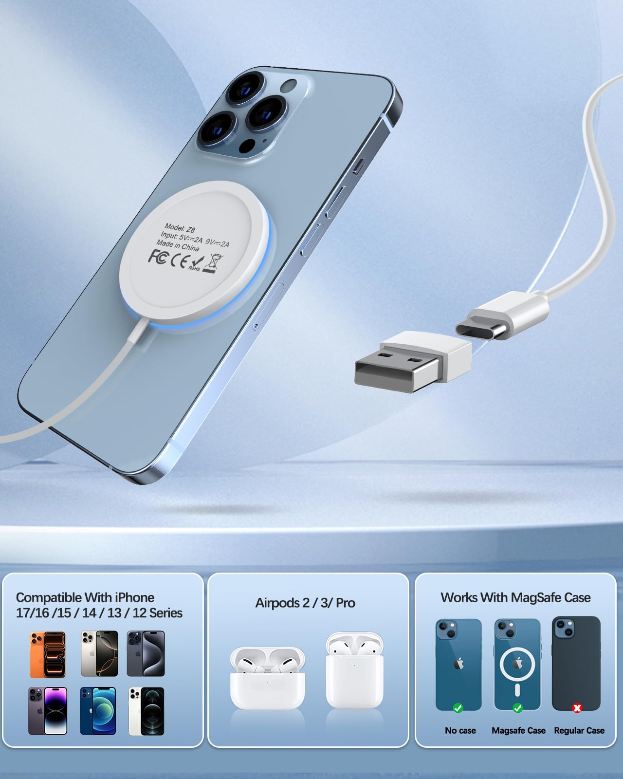 Wtuhu strong magnetic adsorption keeps phone steady during use.