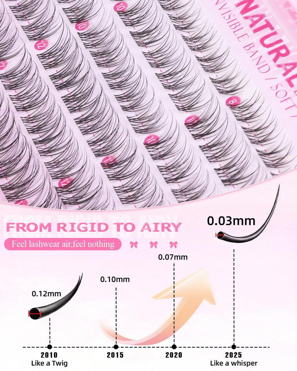 wtvane featherlight fibers cluster lashes deliver gentle lift and softness